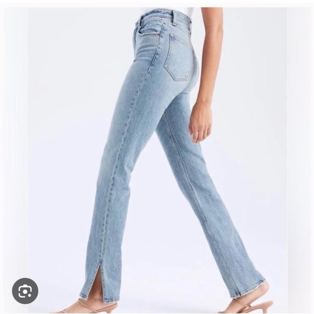 Abercrombie & Fitch 90s Straight Curve Love Ultra High Rise Jeans 29 Split Hem